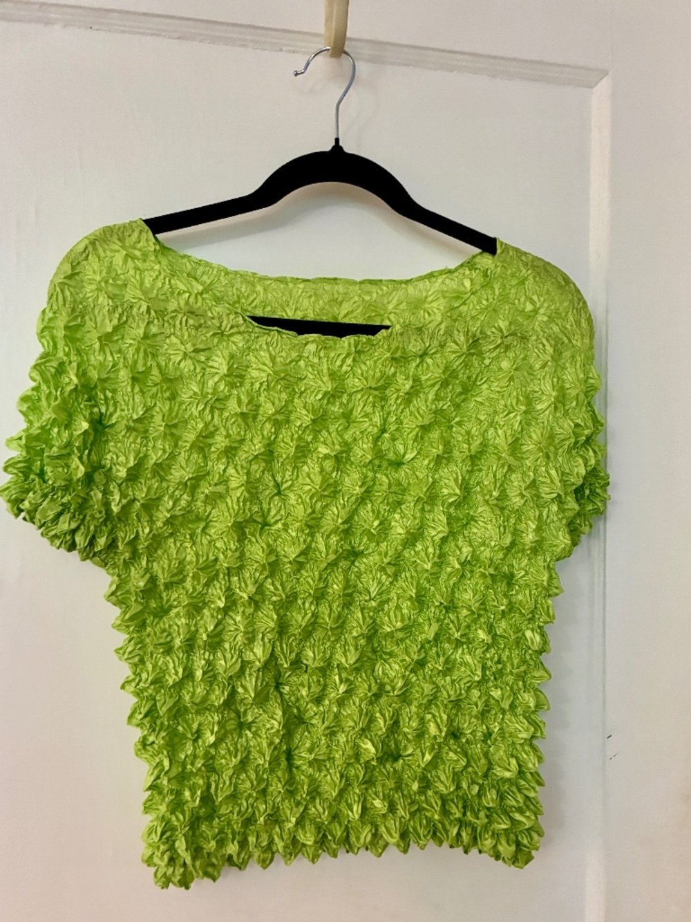Y2K, fun Popcorn Lime Green Short sleep small to medium